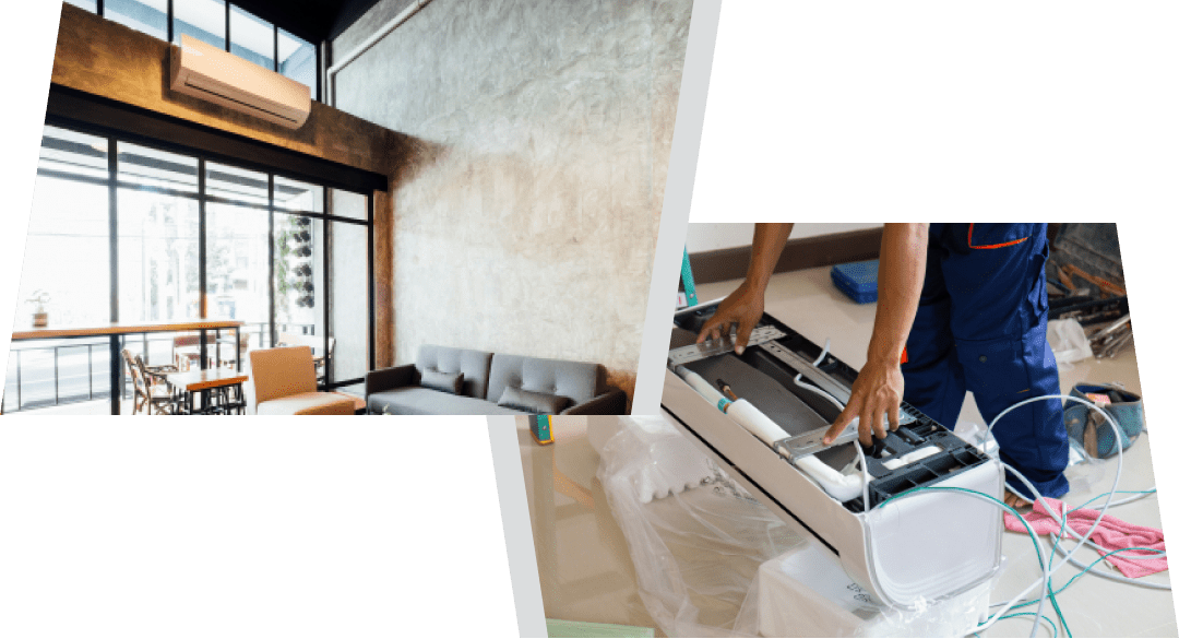 installation ductless air conditioner in Restaurants, Hotels, Shops