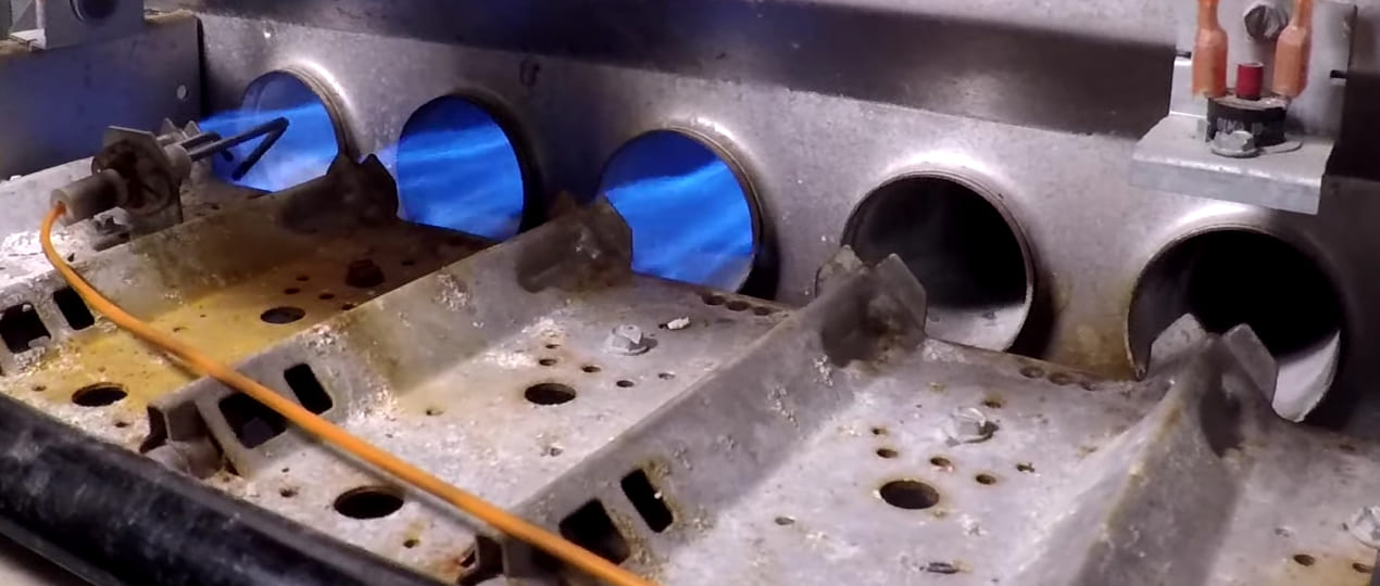 how to clean a gas furnace burner