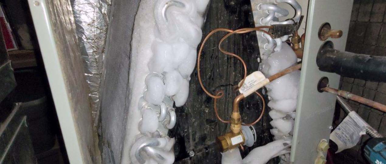 frozen evaporator coil ac